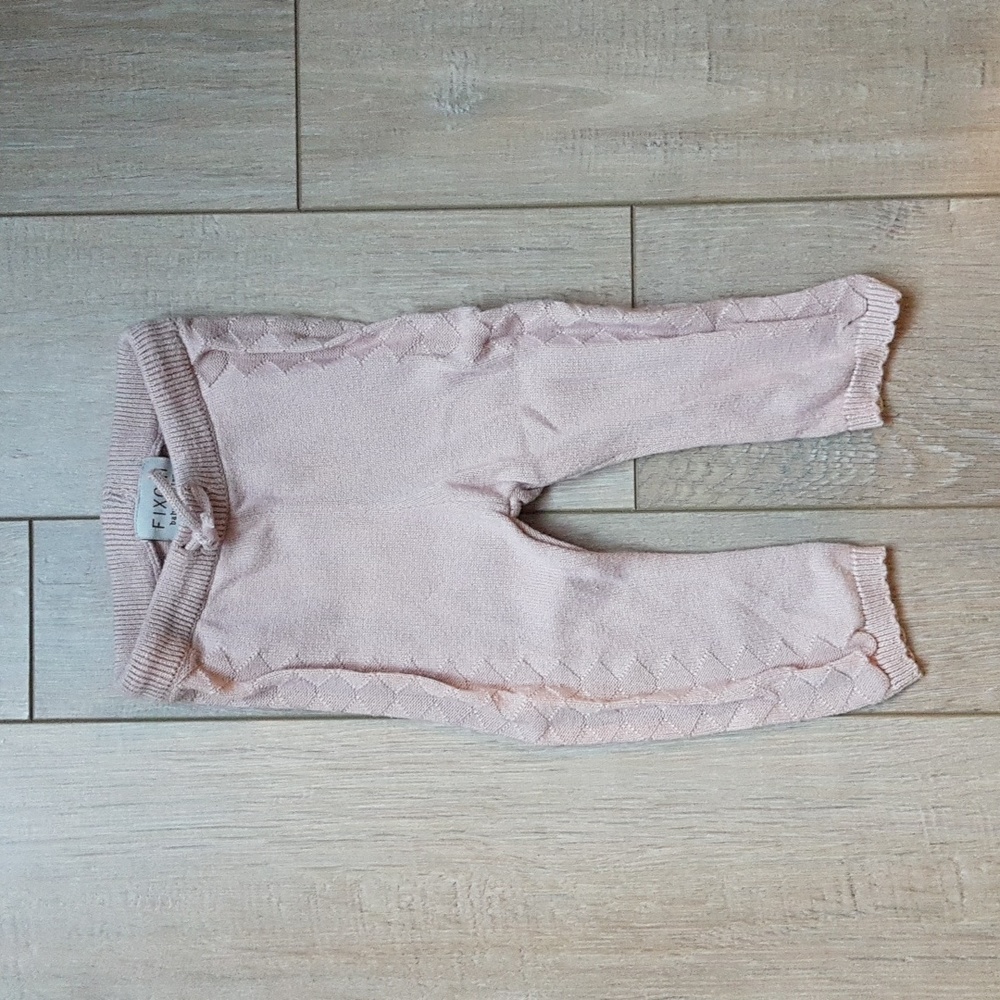 Fixoni Knit Pink Pants Leggings Size 3m